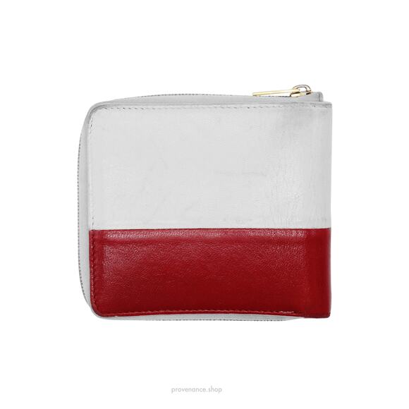 🔴 Celine Compact Zip Wallet - White/Red - Picture 2 of 7